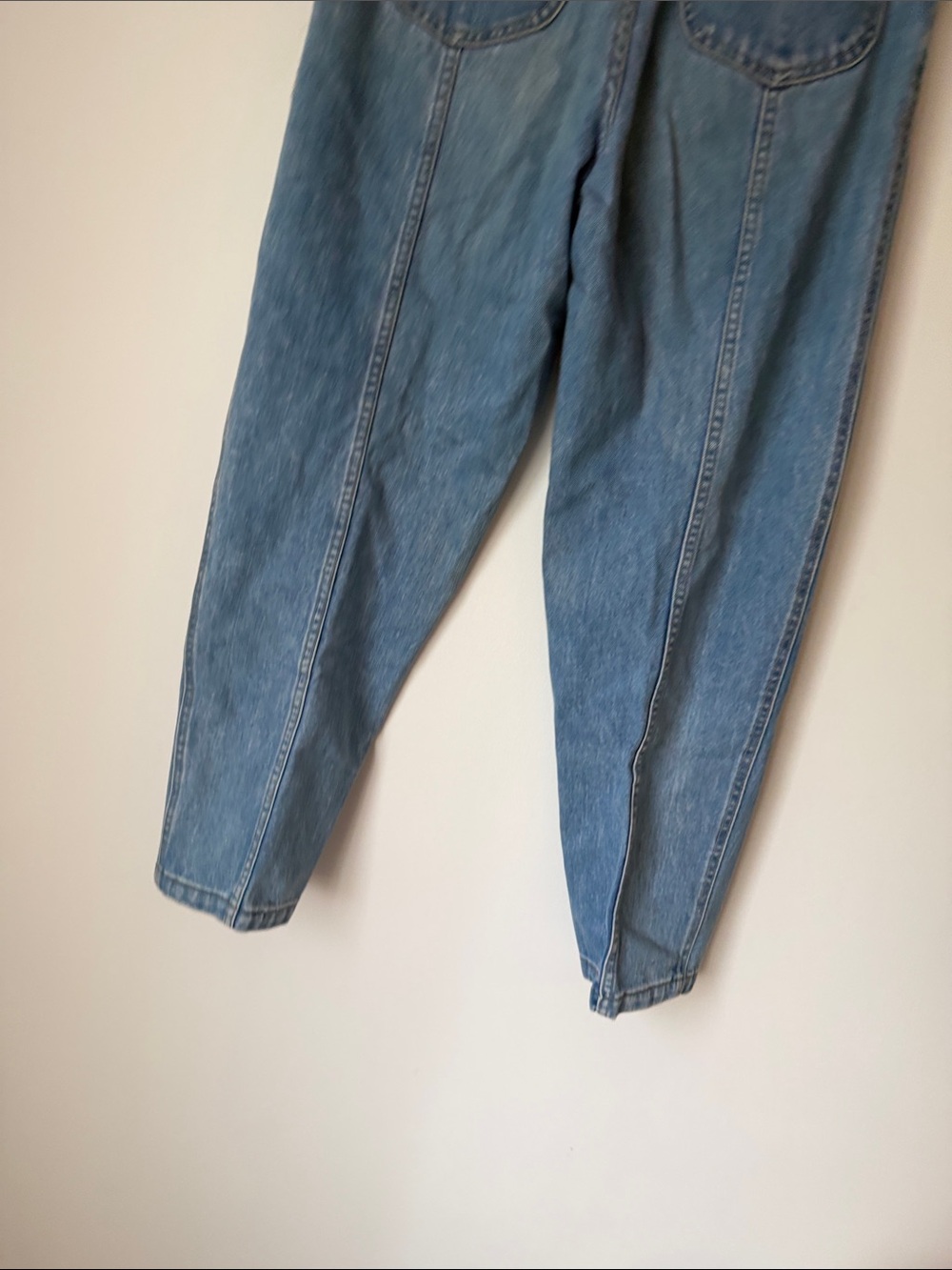 Classic Light Blue Boyfriend Jeans with Front Panel Seams lizwear vintage 1980-9 - Picture 8 of 8